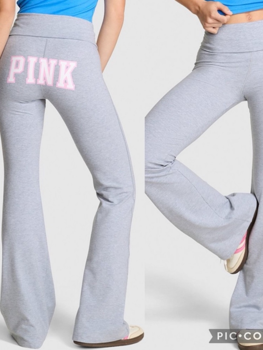 PINK Victoria's Secret Gray Flare Leggings XL SHORT